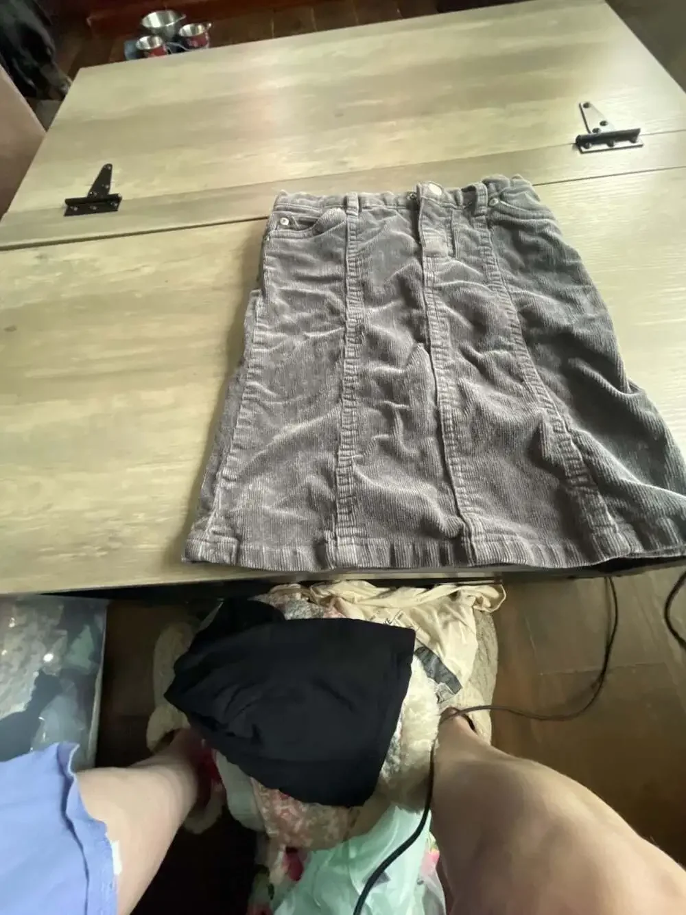 The Children's Place Corduroy Skirt Size 4 Gray Stretch Mini